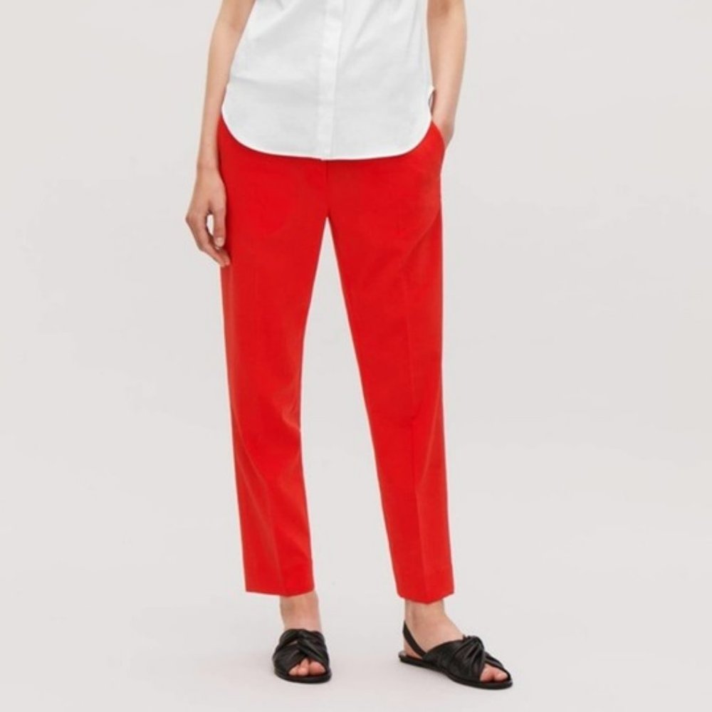 NWOT COS Red Crepe Pants